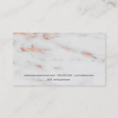 Rosen-Goldfolien-Marmormuster des Makes-up Visitenkarte (Rückseite)