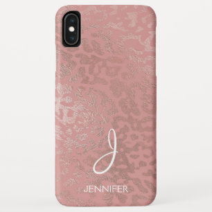 Rosen-Goldfolien-Tiermuster-Monogramm Case-Mate iPhone Hülle