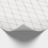 Rosen-Goldgeometrisches Diamant-Muster Geschenkpapier (Ecke)