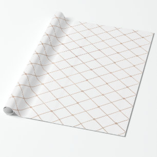 Rosen-Goldgeometrisches Diamant-Muster Geschenkpapier