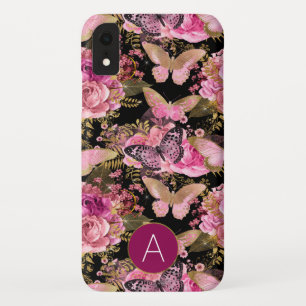 Rosen-GoldGirly Blumenschmetterlings-Muster Case-Mate iPhone Hülle