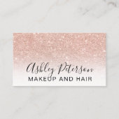 Rosen-GoldGlitter der eleganten Typografie des Visitenkarte (Vorderseite)