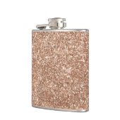 Rosen-GoldGlitterschein glänzende Wasser-Flasche Flachmann (Links)