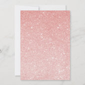 Rosen-GoldGlitzer - Baby-Duschen-Einladung Einladung (Rückseite)