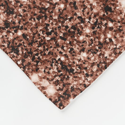 Rosen-GoldGlitzer-Decke Fleecedecke (Ecke)
