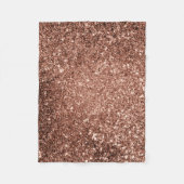 Rosen-GoldGlitzer-Decke Fleecedecke (Vorderseite)