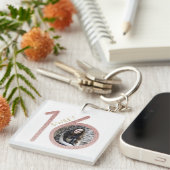 Rosen-GoldGlitzer des Bonbon-16 Schlüsselanhänger (Vorderseite rechts)