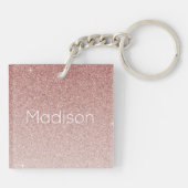 Rosen-GoldGlitzer des Bonbon-16 Schlüsselanhänger (Rückseite)