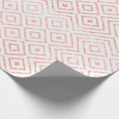 Rosen-GoldGlitzer-Diamanten Geschenkpapier (Ecke)