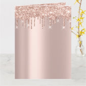 Rosen-GoldGlitzer-Funken-Tropfen-einfach Karte (Gelbe Blume)