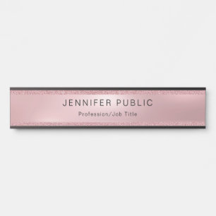 Rosen-GoldGlitzer-Glamour-moderne elegante Türschild