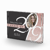 Rosen-GoldGlitzer-Klasse von Abschluss 2019 Fotoblock (Rechts)