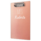 Rosen-GoldGlitzer-Lehrer-kundengerechtes Klemmbrett (Links)