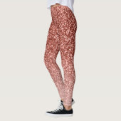 Rosen-GoldGlitzer Ombre Rosa-Blick-Yoga-Hosen Leggings (Links)