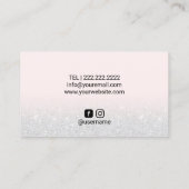 Rosen-GoldGlitzer-Peitschen-u. Visitenkarte (Rückseite)