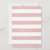 Rosen-GoldGlitzer-Rosa-Blumenmädchen-Baby-Dusche Einladung (Rückseite)