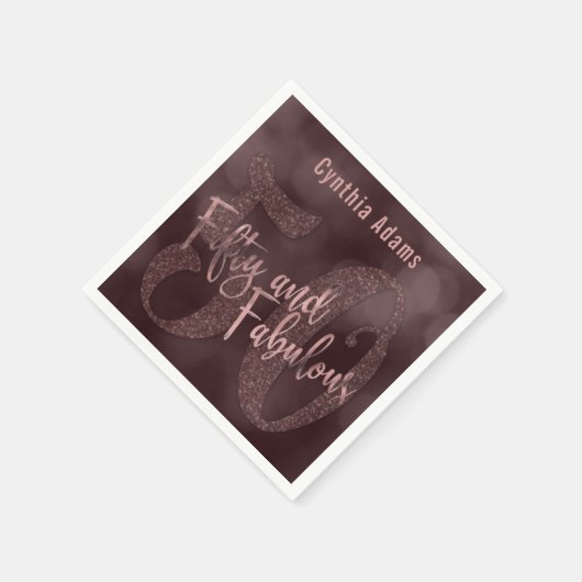 Rosen-GoldGlitzer u. Bokeh 50 u. fabelhafte Serviette (Ecke)