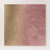 Rosen-GoldGlitzer zerfallene Folie Ombre Steigung Puzzle (Horizontal)