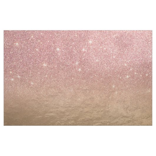 Rosen-GoldGlitzer zerfallene Folie Ombre Steigung Stoff (Yard (91,4 cm))