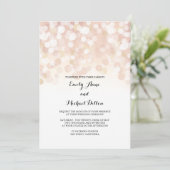 Rosen-GoldGlitzern, die Einladung Wedding sind (Stehend Vorderseite)