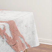 Rosen-GoldImitat-Folie und weißes Marmormuster Tischdecke (Beispiel)