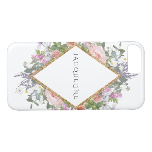 Rosen-GoldImitat-geometrischer moderner Case-Mate iPhone Hülle (Rückseite (Horizontal))