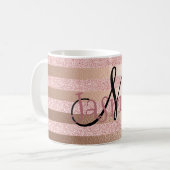 Rosen-GoldImitat Glitter& Kaffeetasse (Vorderseite Links)