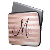 Rosen-GoldImitat Glitter& Laptopschutzhülle (Vorderseite Links)