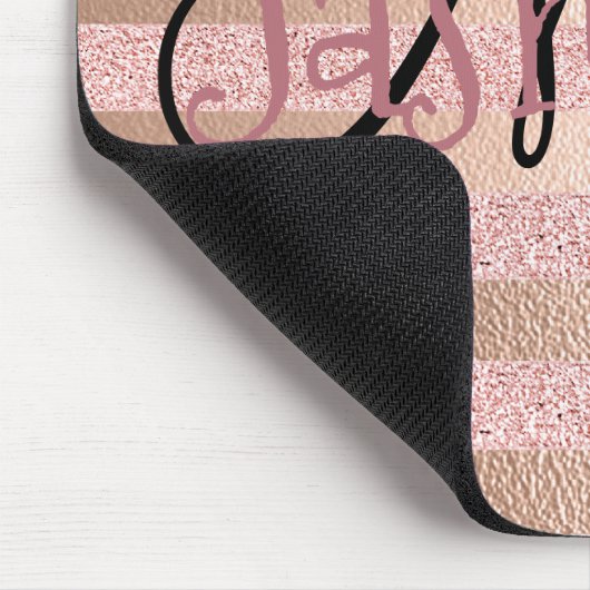 Rosen-GoldImitat Glitter& Mousepad (Ecke)