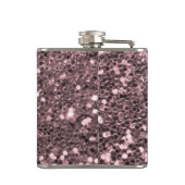 Rosen-GoldImitat-Glitzer-Glitzern Flachmann (Rückseite)