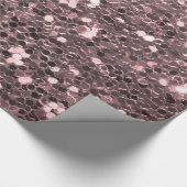 Rosen-GoldImitat-Glitzer-Glitzern Geschenkpapier (Ecke)