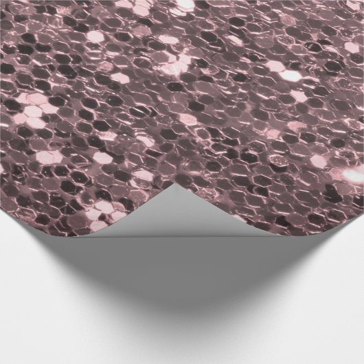 Rosen-GoldImitat-Glitzer-Glitzern Geschenkpapier (Ecke)