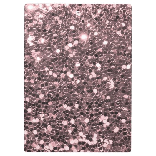 Rosen-GoldImitat-Glitzer-Glitzern Klemmbrett (Rückseite)