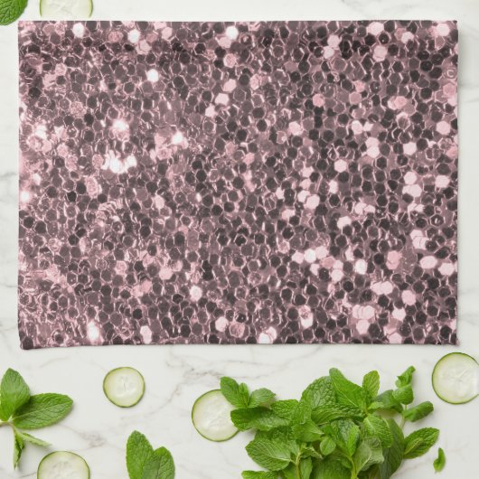 Rosen-GoldImitat-Glitzer-Glitzern Küchentuch (Gefaltet)