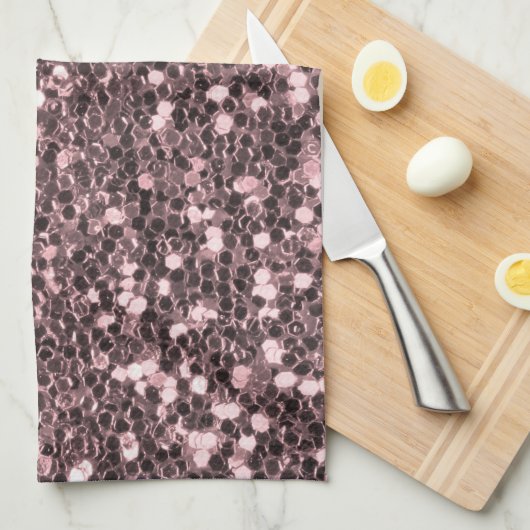 Rosen-GoldImitat-Glitzer-Glitzern Küchentuch (Viertel Falte)