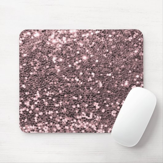 Rosen-GoldImitat-Glitzer-Glitzern Mousepad (Mit Mouse)