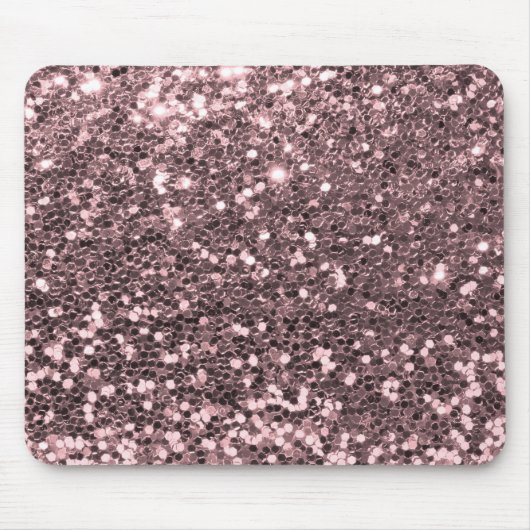 Rosen-GoldImitat-Glitzer-Glitzern Mousepad (Vorne)