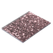 Rosen-GoldImitat-Glitzer-Glitzern Notizblock (Linke Seite)