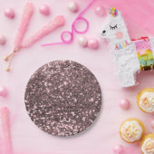 Rosen-GoldImitat-Glitzer-Glitzern Pappteller (Party)