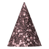 Rosen-GoldImitat-Glitzer-Glitzern Partyhütchen (Rückseite)