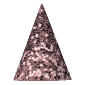 Rosen-GoldImitat-Glitzer-Glitzern Partyhütchen (Vorderseite)