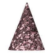 Rosen-GoldImitat-Glitzer-Glitzern Partyhütchen (Links)