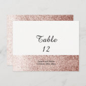 Rosen-GoldImitat-Glitzer-Tabellen-Sitzplatz-Karte Postkarte (Vorne/Hinten)