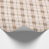 Rosen-Goldkarierte Glitzern Geschenkpapier (Ecke)
