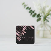 Rosen-GoldKochs-Küche bearbeitet Quadratische Visitenkarte (Stehend Vorderseite)