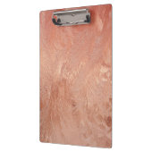 Rosen-Goldkupfer-Pfirsich-Sand-Korn-Strudel Klemmbrett (Links)