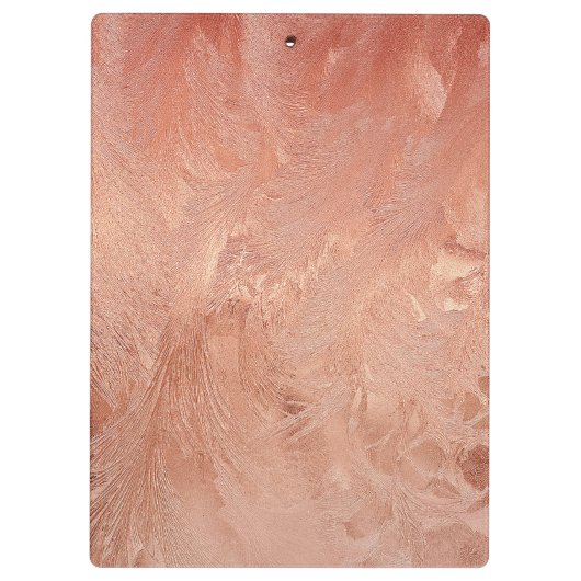 Rosen-Goldkupfer-Pfirsich-Sand-Korn-Strudel Klemmbrett (Rückseite)