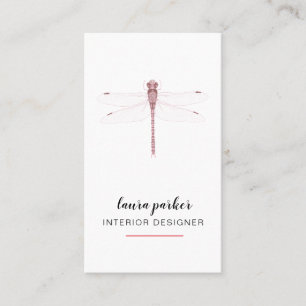 Rosen-Goldlibellen-kreatives Designer-Natur-Weiß Visitenkarte
