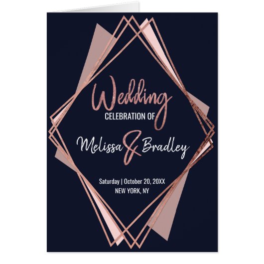 Rosen-Goldmarine-Blau-malvenfarbene geometrische (Vorne)