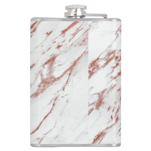 Rosen-Goldmarmor Flachmann (Rückseite)